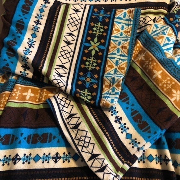 Aztec Inspired 3/4 Sleeve Tunic Cardigan By Jody California Sz L - Picture 4 of 8